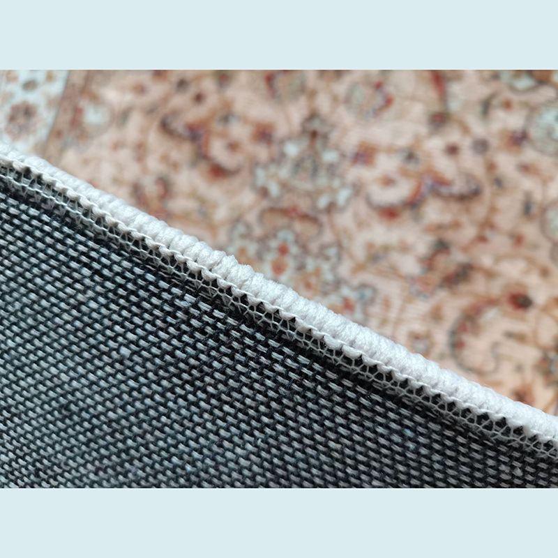 Blau Medaillon Area Teppich Polyester Vintage Teppich waschbarer Innenteppich für Innenraum