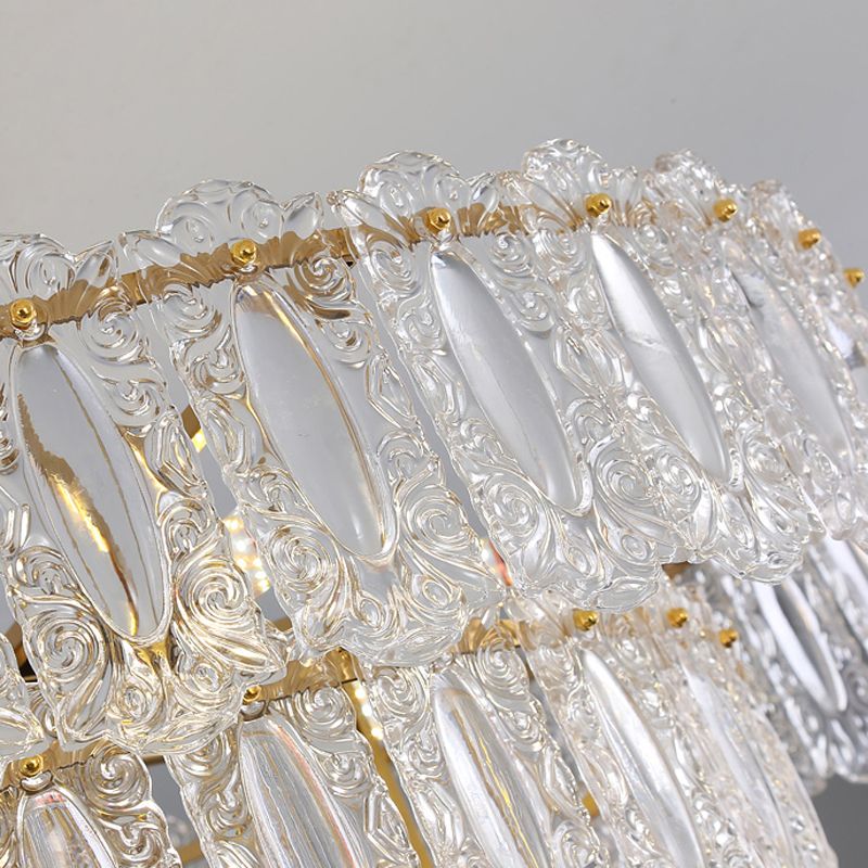 Modern Style Island Pendants Glass Pendant Lights in Gold for Living Room