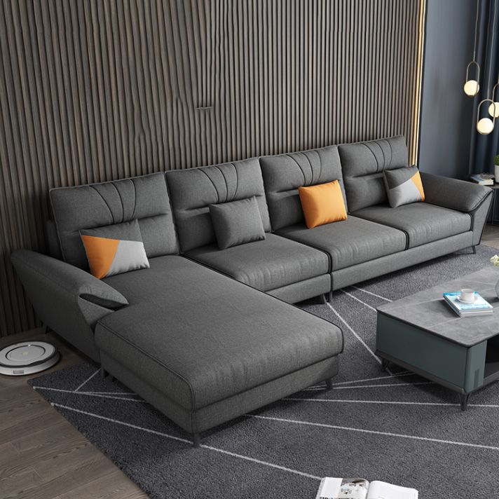 Scandinavian Living Room Fabric Cushions Pillow Top Arm Seating