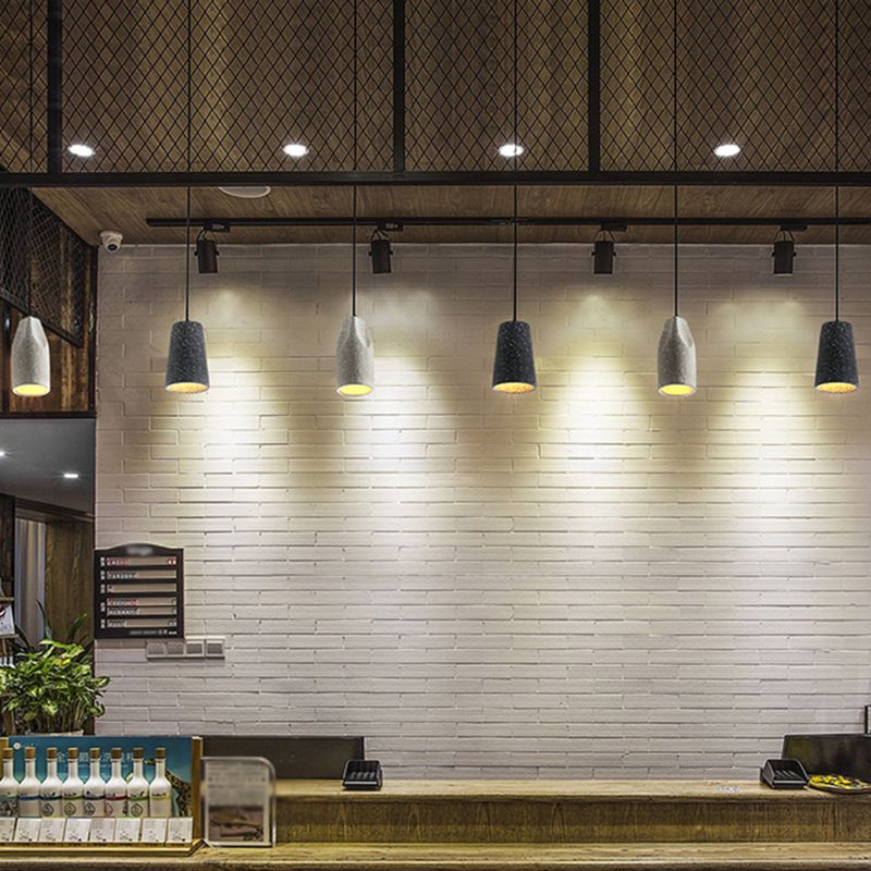 Geometrical Restaurant Ceiling Light Cement Single Simplicity Hanging Pendant Light