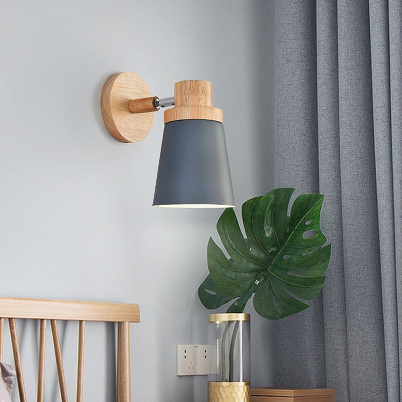 1-Light Tapered Wall Light Sconce Modern Style Metal Wall Mounted Lights