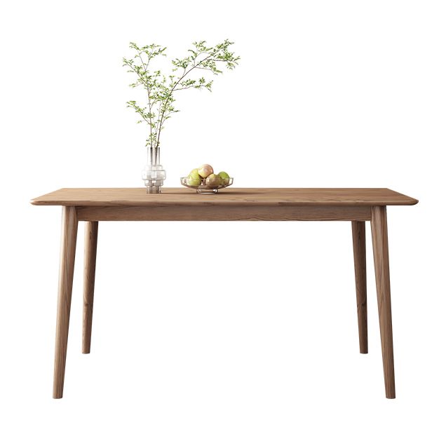 Rechthoek Ash vaste houten tafel moderne eettafel met 4 poten voor restaurant