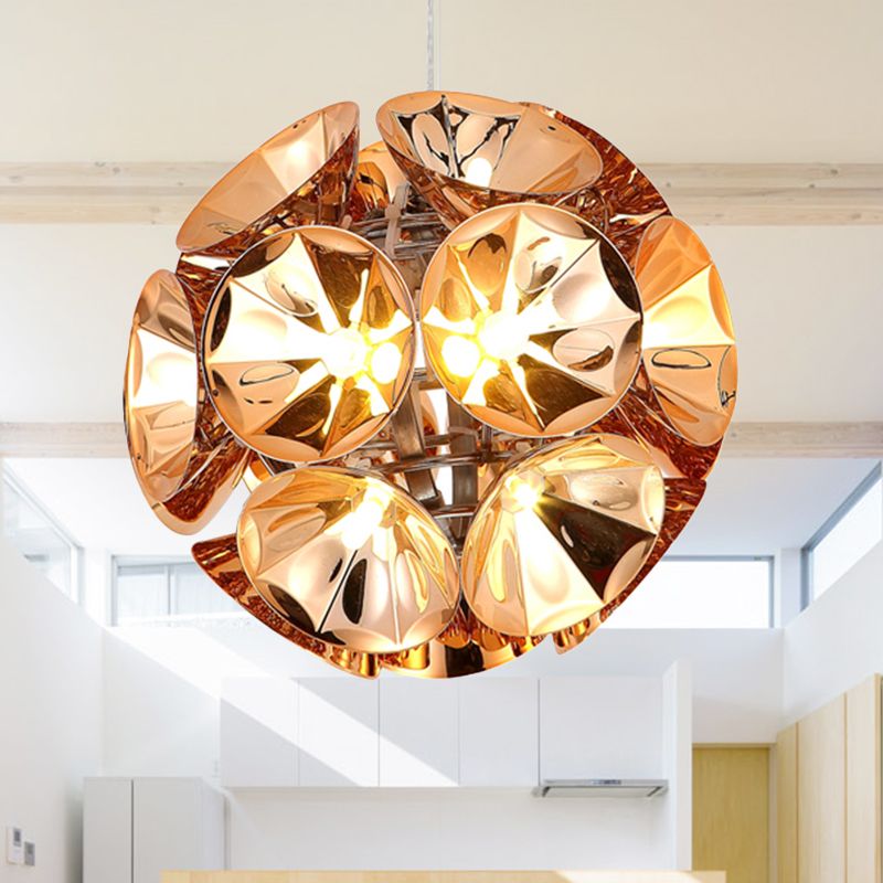 Kugelanhänger Leuchte Modernismus Metall Chrom/Gold LED Hanging Deckenlicht in Weiß/warm, 7 "/11" Dia