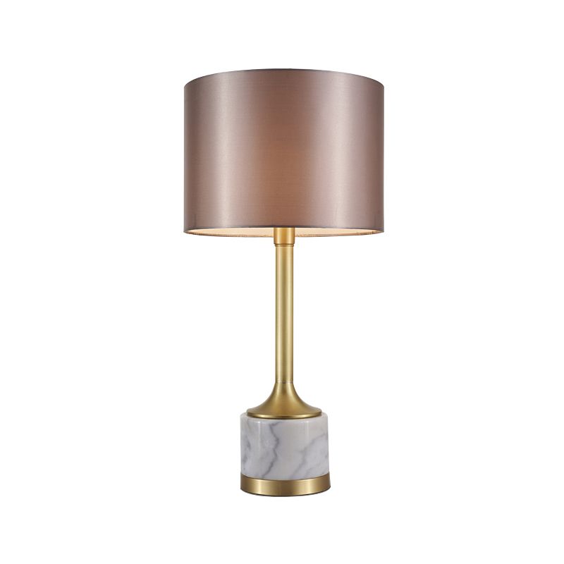 Stof cilindrisch tafellicht minimalisme 1 lamp grijs nachtkastje lamp voor woonkamer