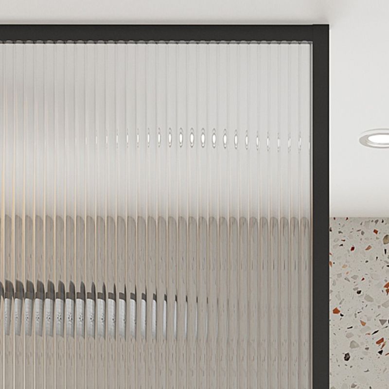 Half Partition Fixed Panel Black Full Frame Waterproof Shower Screen