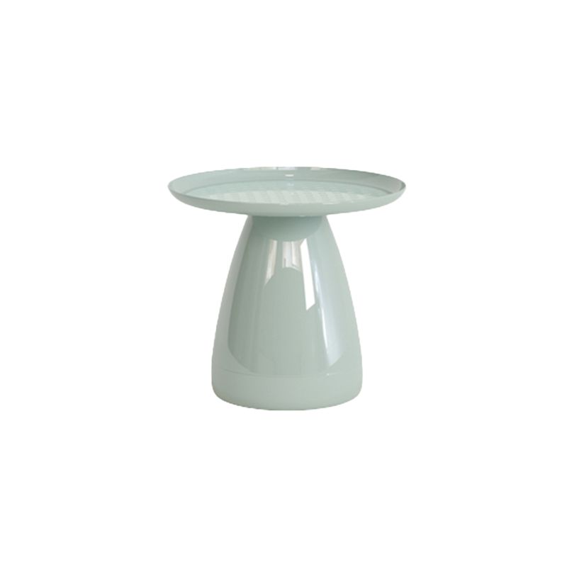 Pedestal End Table Plastic Round Side Sofa Side Accent Table with Tray Top