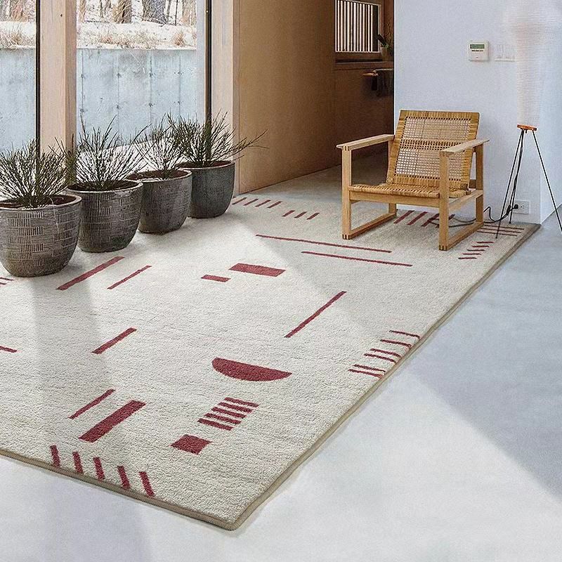 Fancy Stripe Print Teppich Freizeit Waschbarer Teppich Wohnzimmer Polyester Teppich mit rutschfestem Rücken