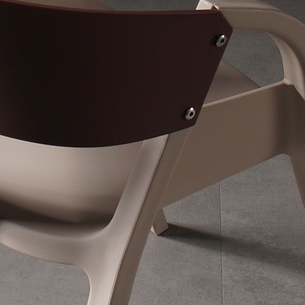 Scandinavian Open Back Side Chair Plastic Arm Chair for Home Use