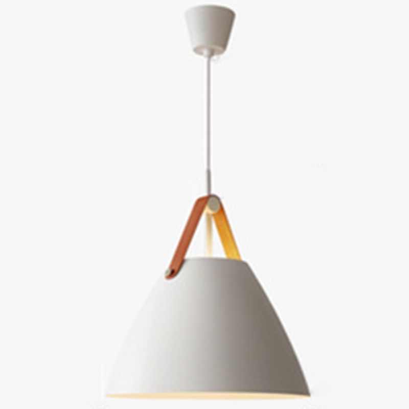 Apparecchio conico a ciondolo a ciondolo lampada a sospensione in metallo minimalista per sala da pranzo
