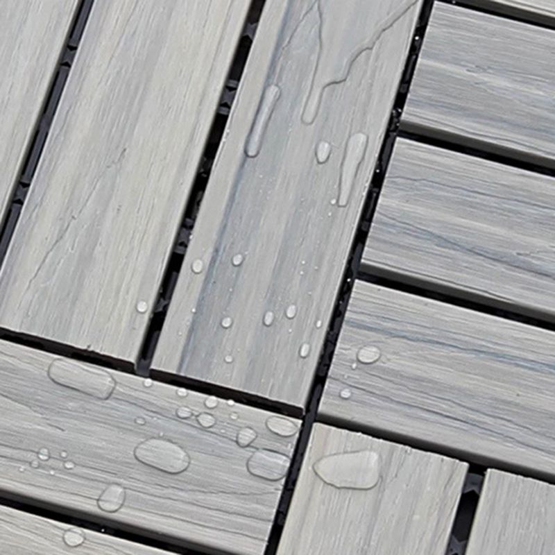 12" X 12"4-Slat Square PVC Flooring Tiles Interlocking Installation Floor Board Tiles