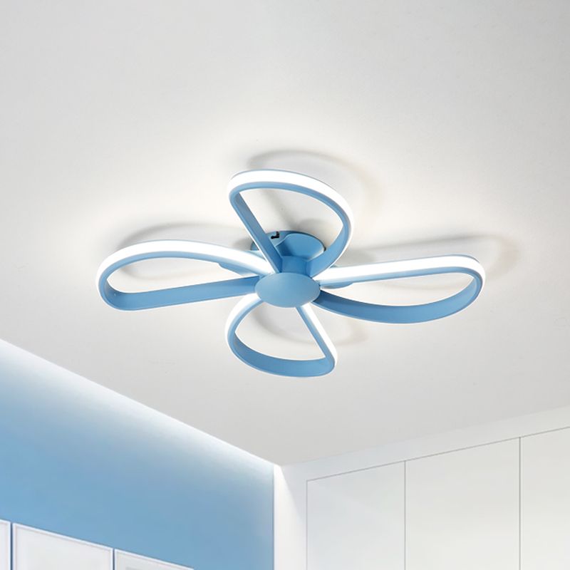 Blossom Shape LED Flush Mount Light Nordic Stylish Metal Ceiling Lamp for Kid Bedroom