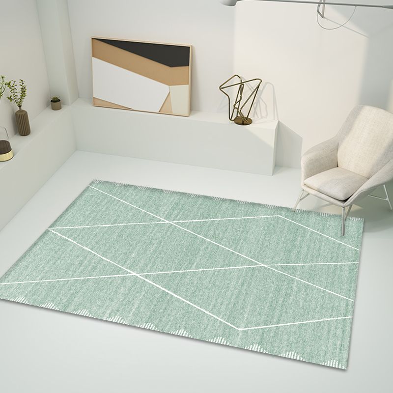 Multicolor Decoration Indoor Rug Simple Geometric Pattern Rug Polypropylene Machine Washable Non-Slip Backing Carpet