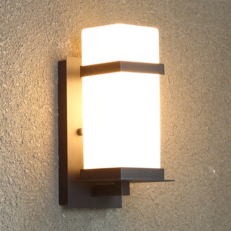 Industrialstil Zylinder Wandleuchte weiße Glaswandleuchte für Korridor