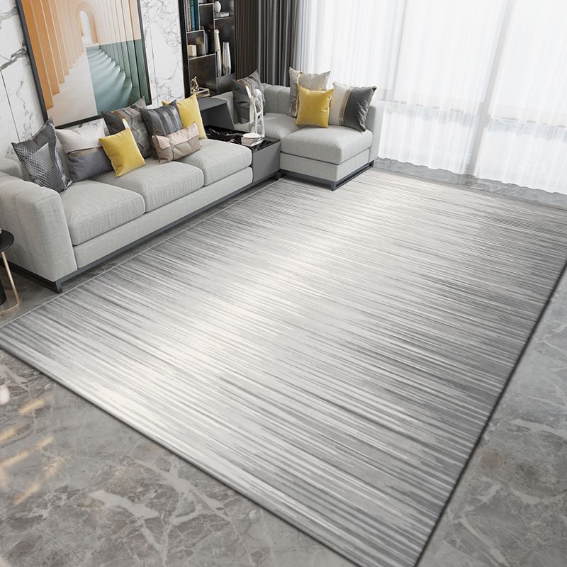 Light Grey Modern Rug Polyester Graphic Indoor Rug Washable Rug for Sitting Room
