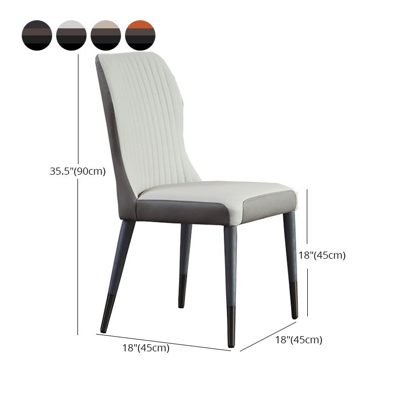 Sillas de comedor de madera estilo moderno Cocina Comedor Sillas laterales sin brazos