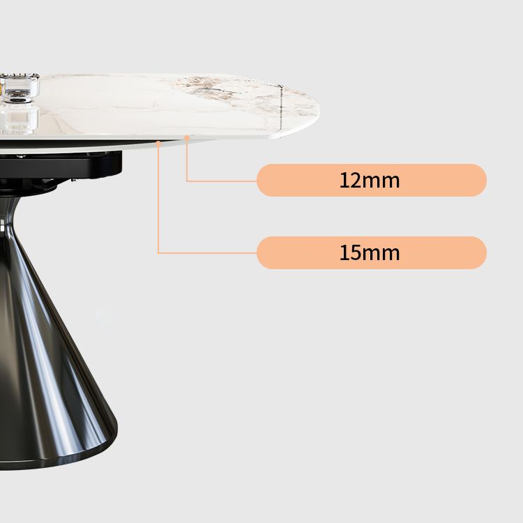 Contemporary 1/2/7 Pieces Furniture Round Stone Dining Set for Home