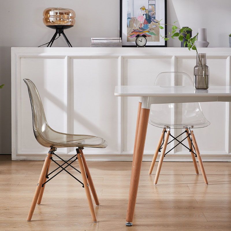 Sedia sala da pranzo scandinava in legno sedia laterale solido
