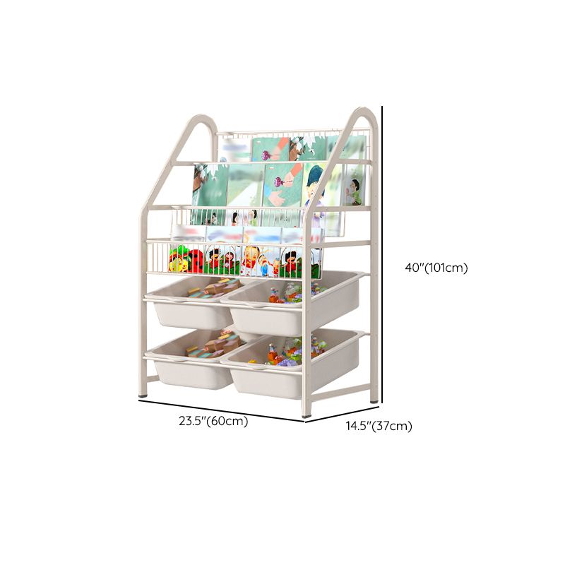 Metal Closed Back Standard Bookshelf Shelves Included Bookcase for Study Room