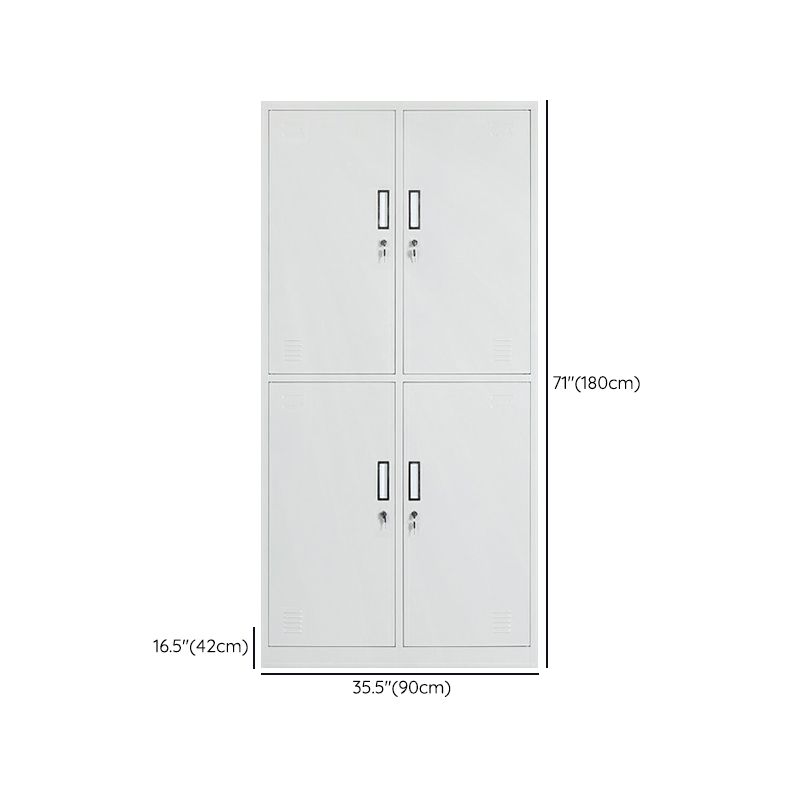 Modern Metal Wardrobe for Home Matte Finish Cabinet with Hinged Doors