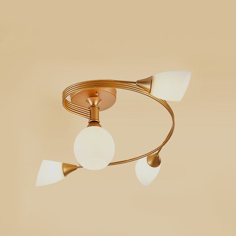 Luminaires encastrés en verre à cône contemporain pour salon