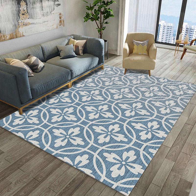 Unique Geometric Rug Multi-Color Modern Area Carpet Polypropylene Non-Slip Backing Easy Care Rug for Parlor