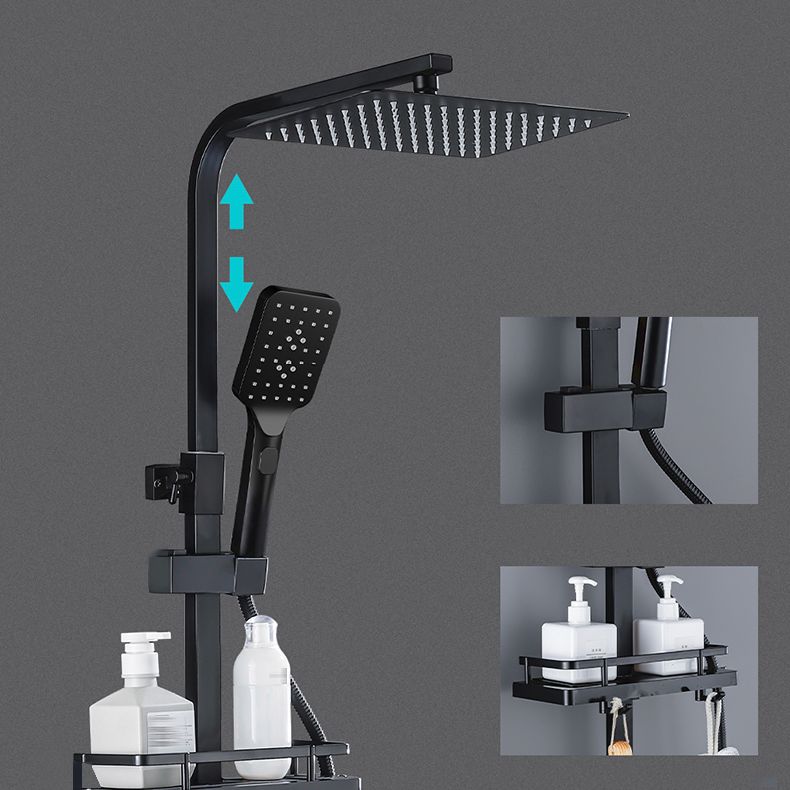 Modern Style Shower System Handle Lever Wall Mounted Copper Shower System