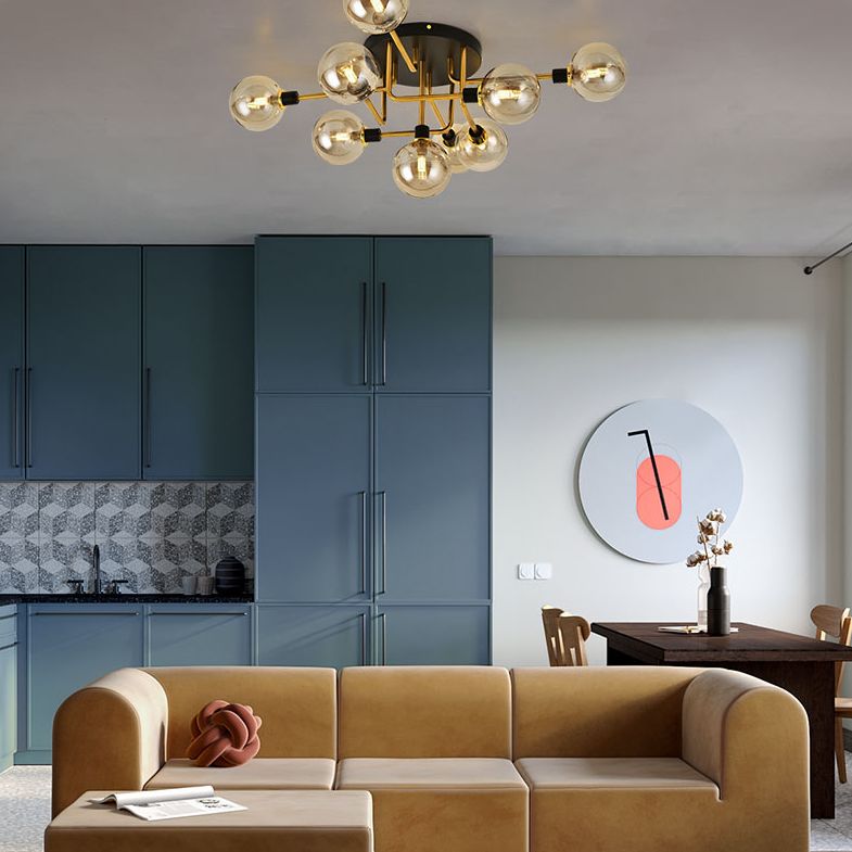 Nordic Luxury Flush Mount Illuminazione Illuminazione Creative Round Flush Mount Plafoniera per Camera da letto
