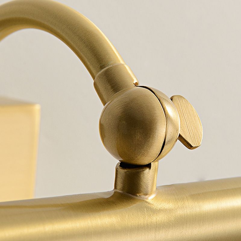 Linear Shade Metal Wall Sconce Modern Style 1 Light Mirror Wall Mounted Light Fixture