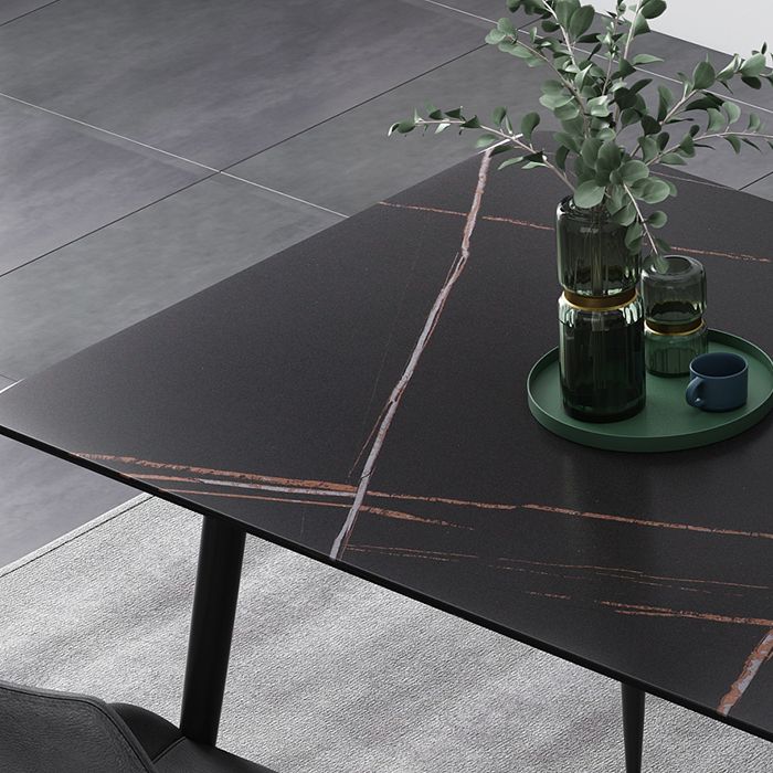 Sintered Stone Industrial Dining Table 4 Legs Base Rectangle Table for Home