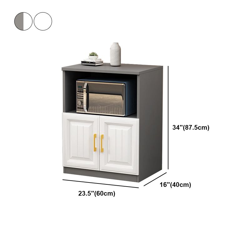 Modern Engineered Wood 34.4"H Sideboard Dining Room Buffet Server with Storage