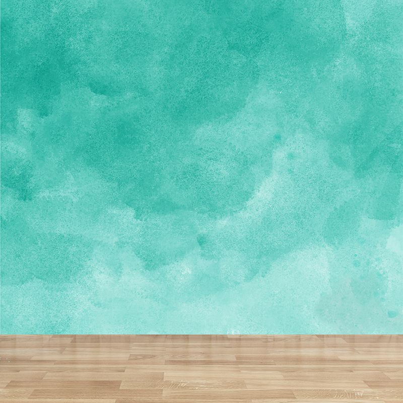 Modern Watercolor Mural Decal for Girls Bedroom Personalised Wall Art in Soft Color