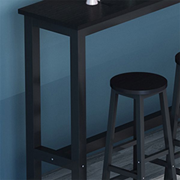 Contemporary Wood Bar Dining Table Rectangle Bar Table for Living Room