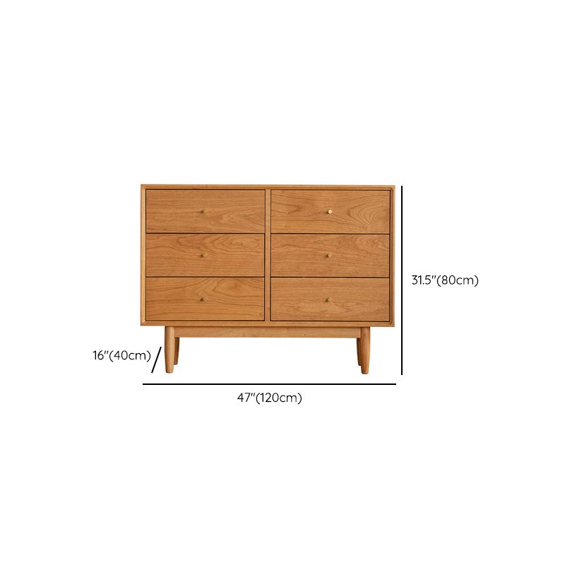 Modern Storage Chest Dresser Solid Wood Dresser with 6/9 Drawers