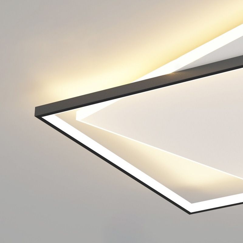 Vierkant metaal dicht bij het plafond Verlichtingsarmatuur Moderne LED zwart-witte inbouwverlichting