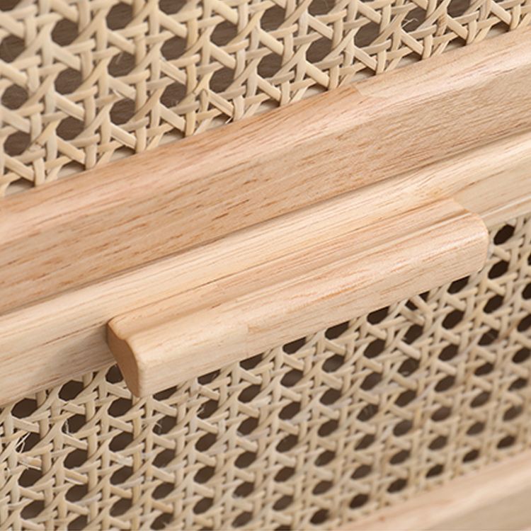 Contemporary Storage Cabinet with Drawers and Solid Wood Legs