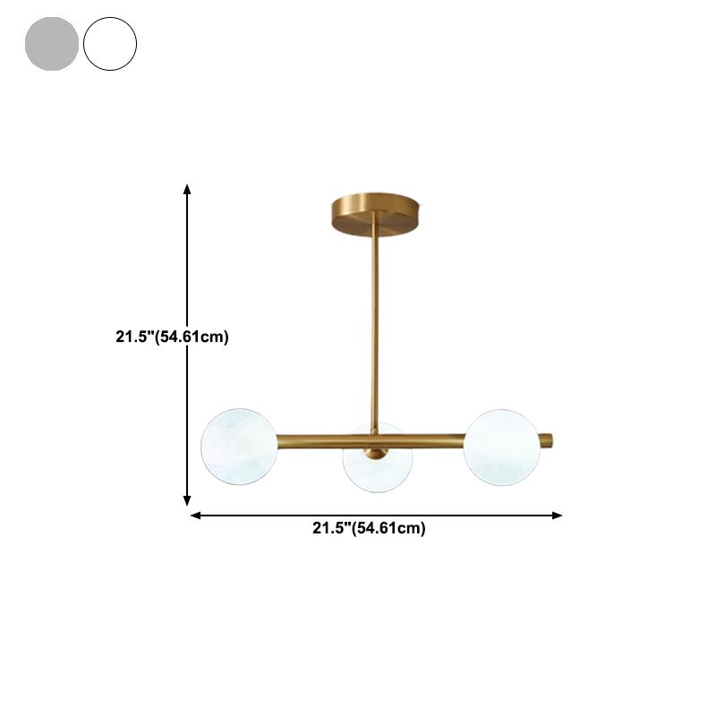 3/5/6-Light Golden Modern Kitchen Island Lighting Shaded Island Pendant Lighting