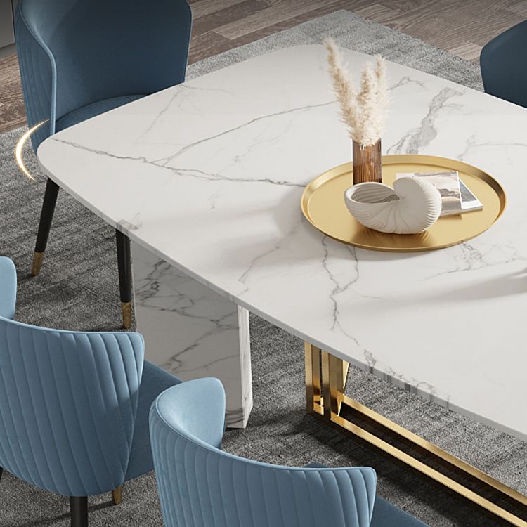 Nordic Glam Sintered Stone Table Set 1/4/5/7 Pieces Dining Set