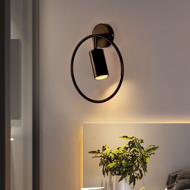 Single Golden/Black Contemporary Wall Mounted Sconce LED Iron Wall Light