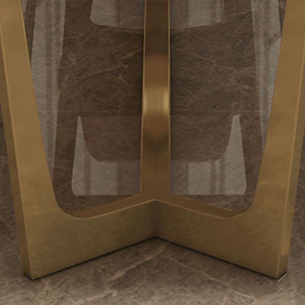 Traditional Luxury Rectangle Furniture Marble Trestle Base Dinner Table