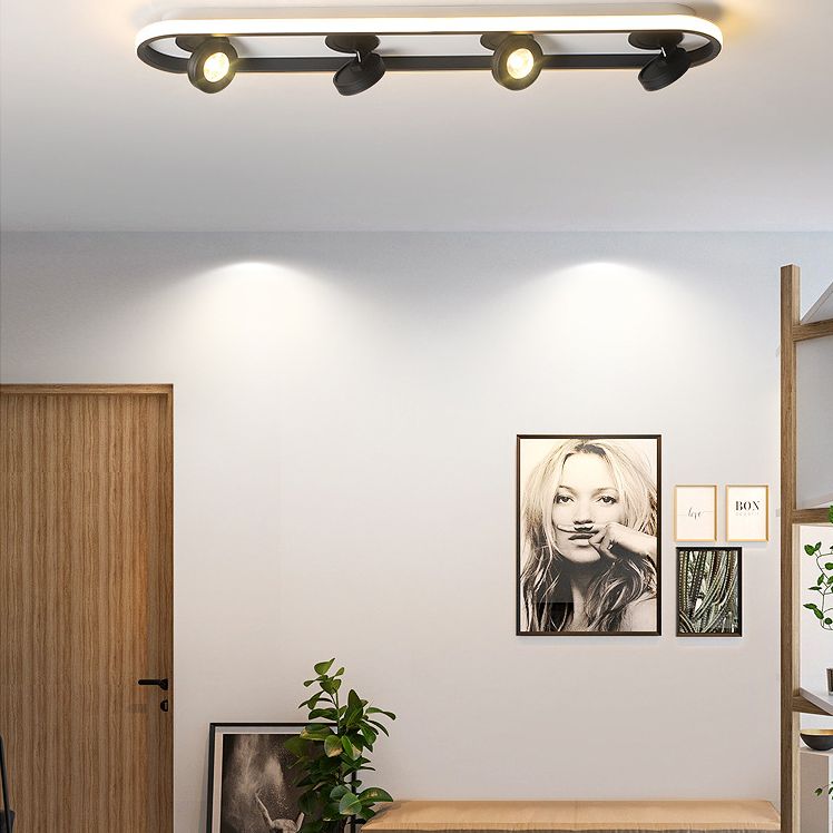 Plafonnier géométrique en métal, luminaire encastré à LED de Style moderne