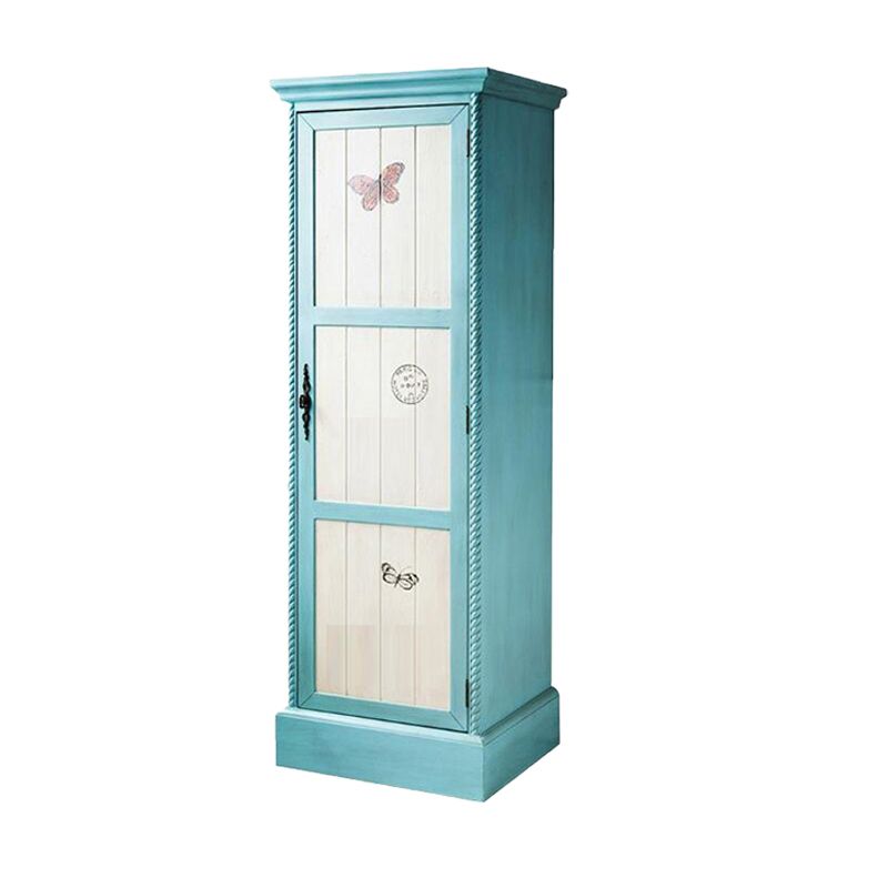 Cottage Style Bedroom Wardrobe Cabinet Wooden Storage Cabinet with Garment Rod