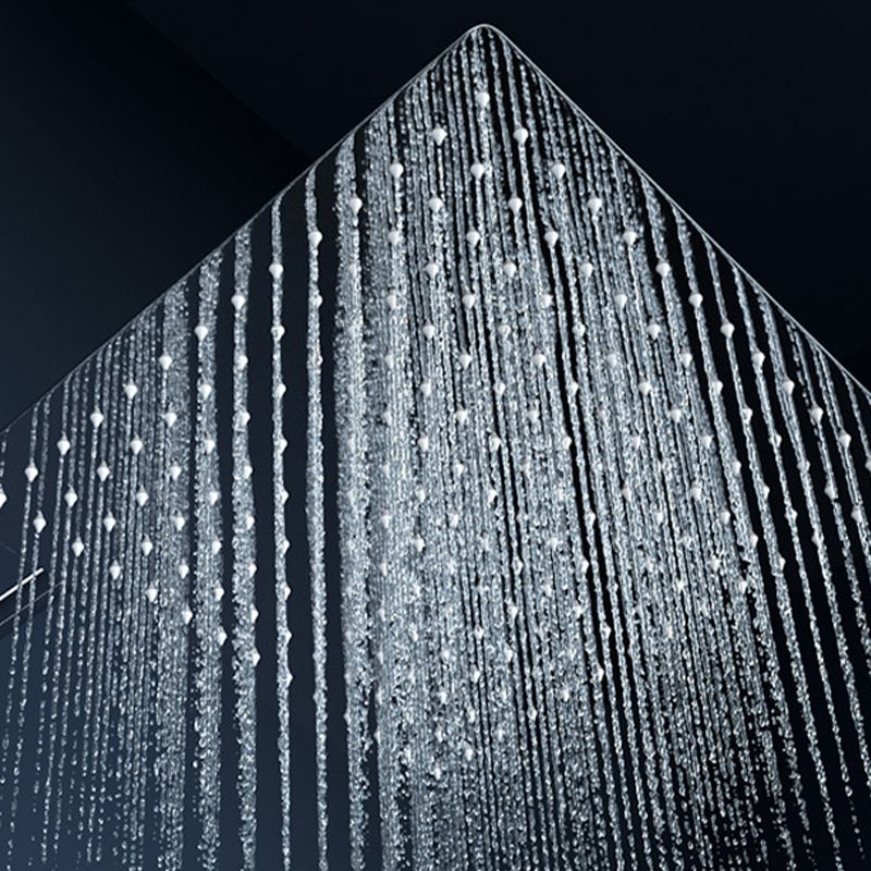 Contemporary Fixed Shower Head with Shower Arm Rain Fall Wall-Mount Showerhead
