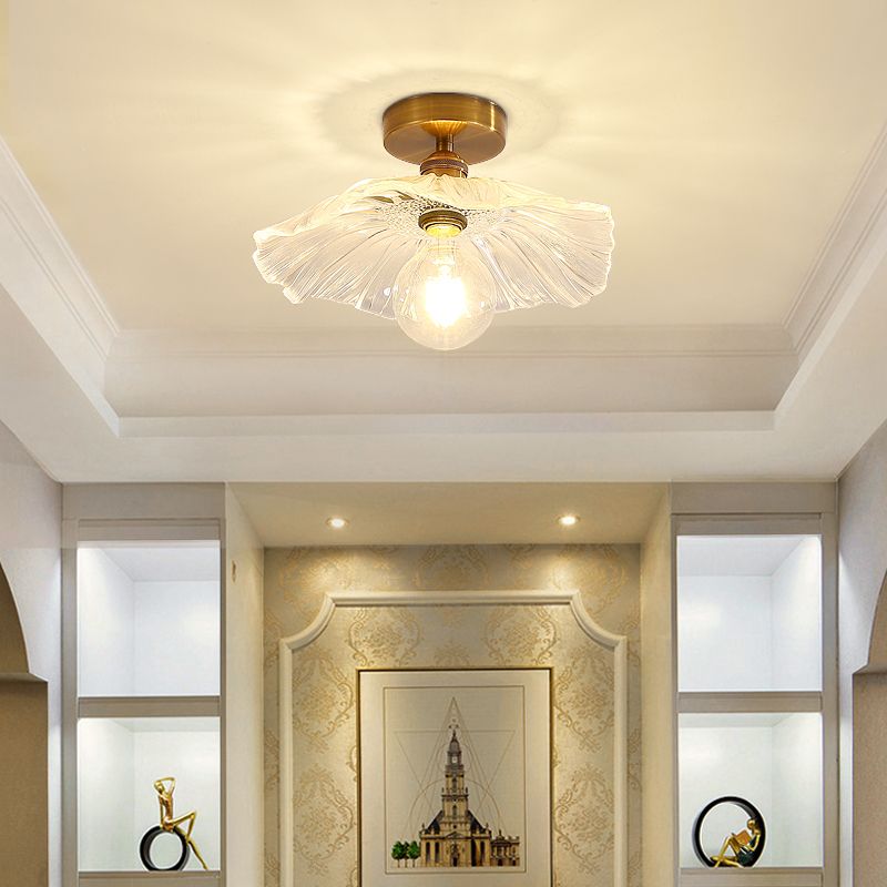 New Modern Prismatic Glass Flush Light Fixtures Blossoms Flush Mount with Shape