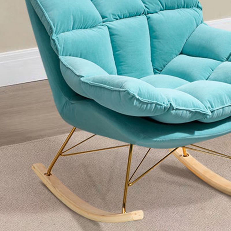 Modern Removable Cushions Rocking Chair Velvet Rocker Chair for Living Room