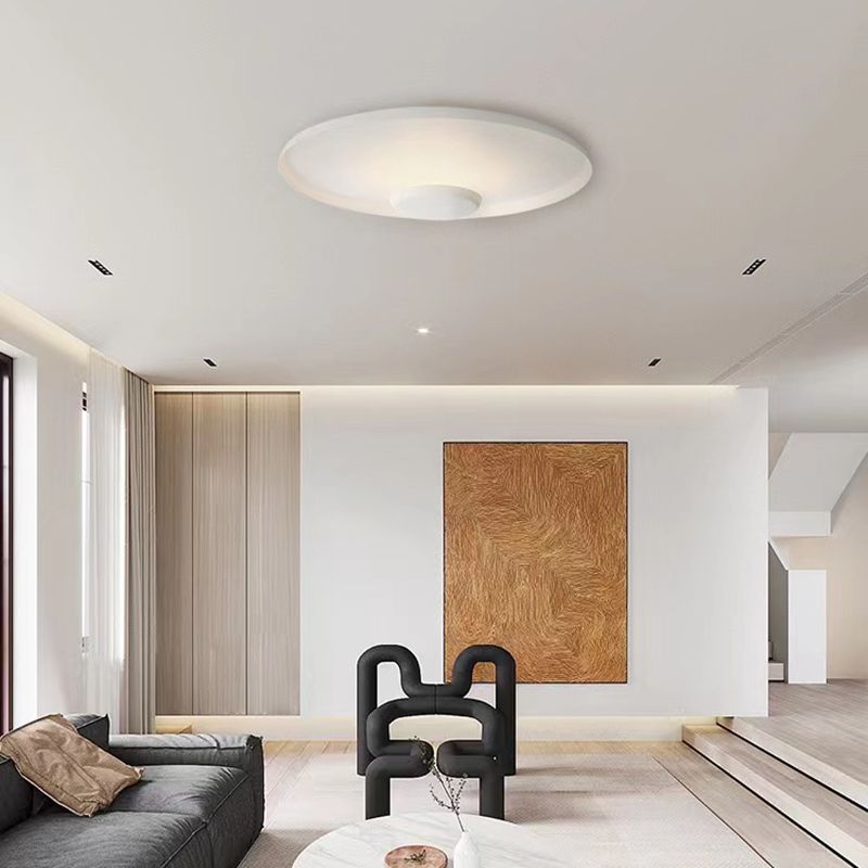 Nordic Disk Flush Mount Metal LED Ceiling Light Fixture for Bedroom