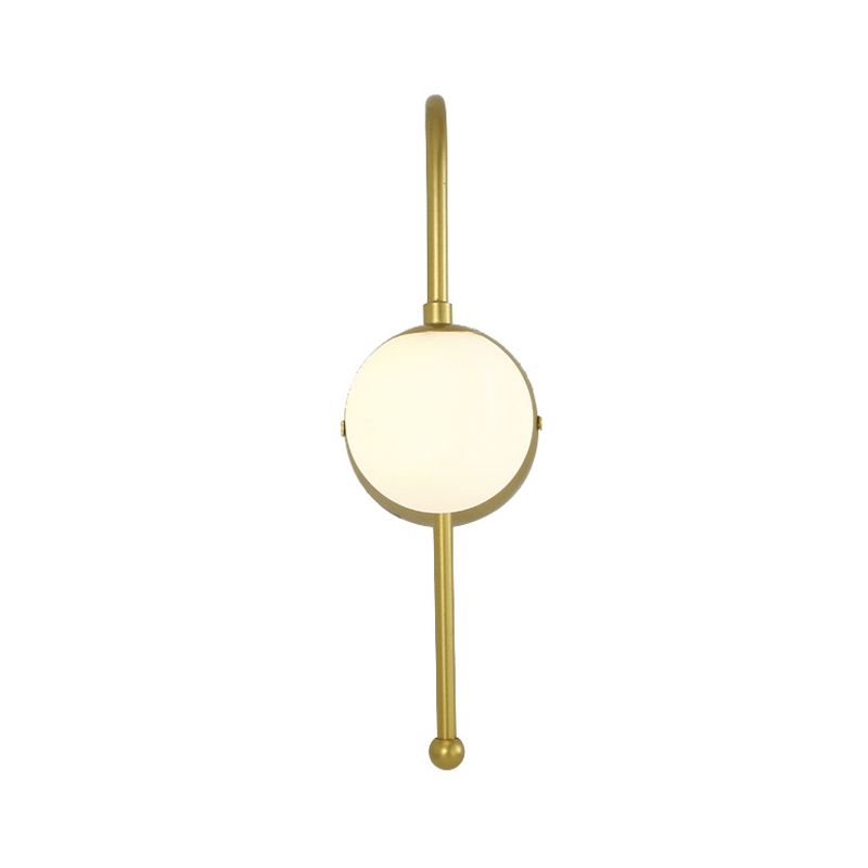 Modern Style Global Wall Light Glass 1 Light Sconces in Gold for Bedroom