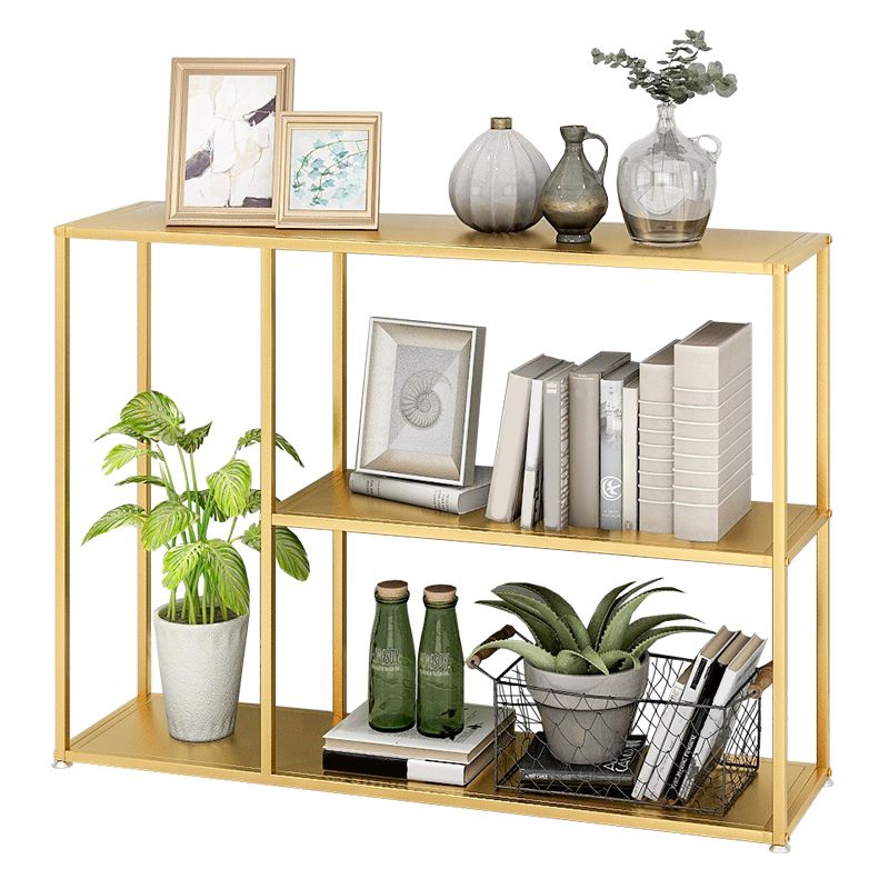 Metal Etagere Bookcase Scandinavian Open Back Bookshelf with Shelves