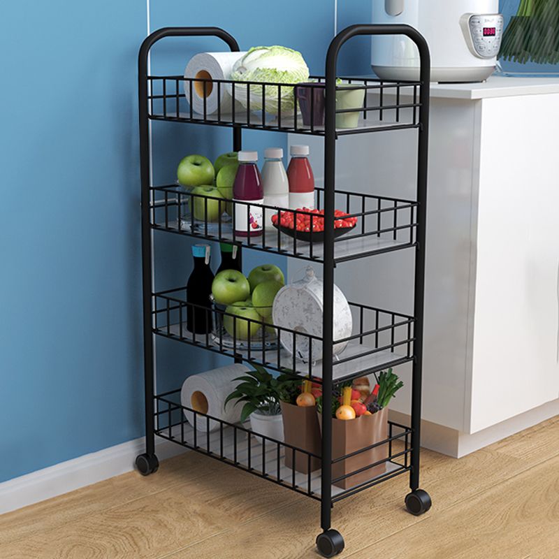 Contemporary Metal Bookcase Standard Open Back Bookshelf with Shelves