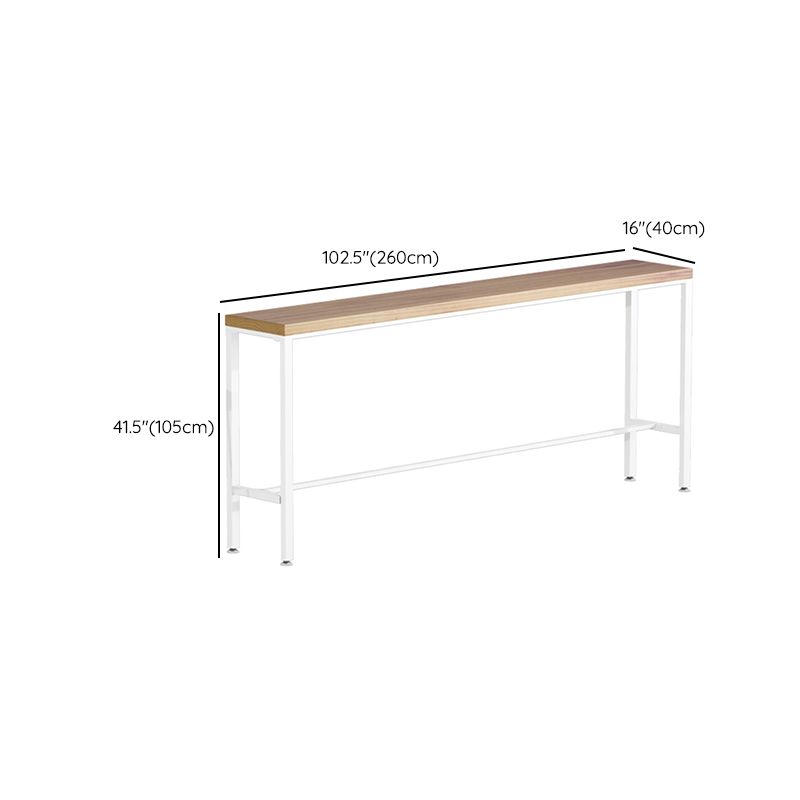 Indoor Contemporary Bar Dining Table Rectangle Solid Wood Bar Table