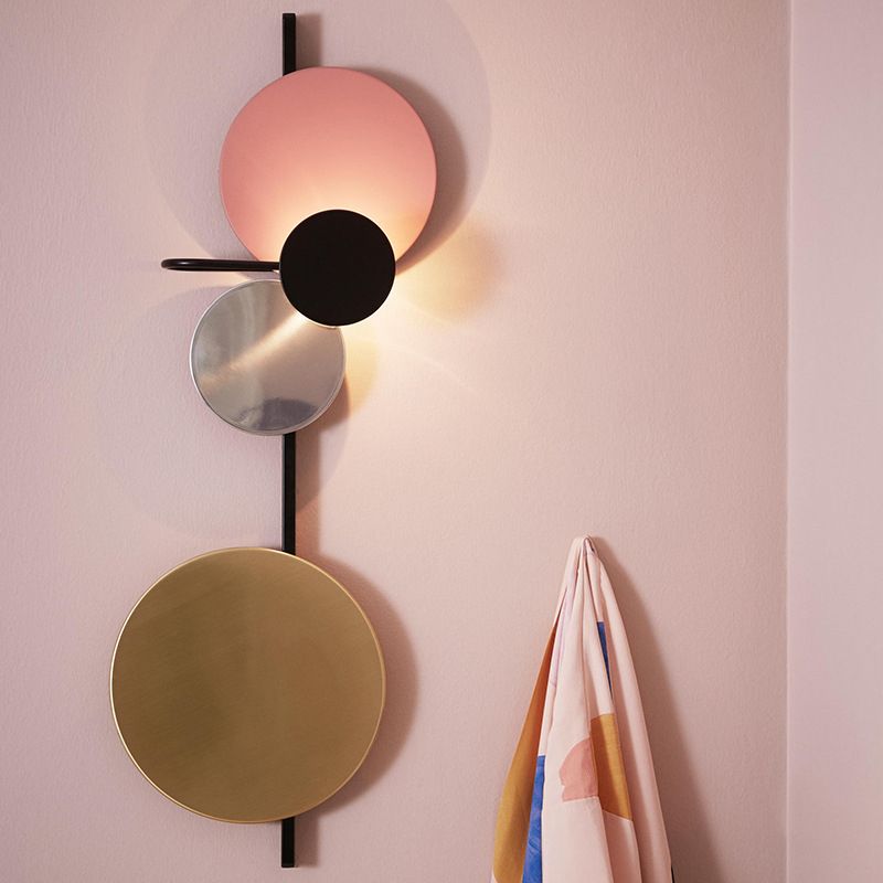 1 Light Round Disc Wall Light Fixtures Contemporary Sconce Light Fixtures